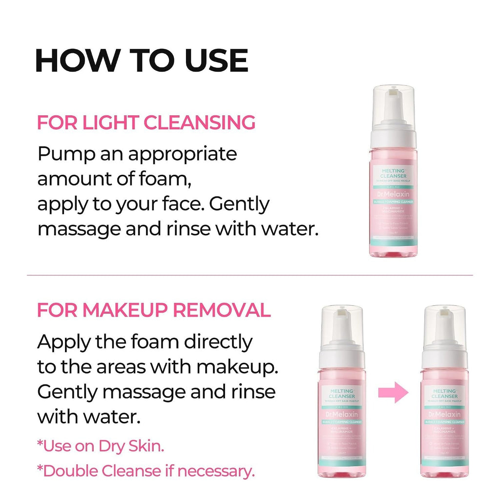 Dr. Melaxin Melting Bubble Cleanser – 2-in-1 Makeup Remover + Face Wash — 5