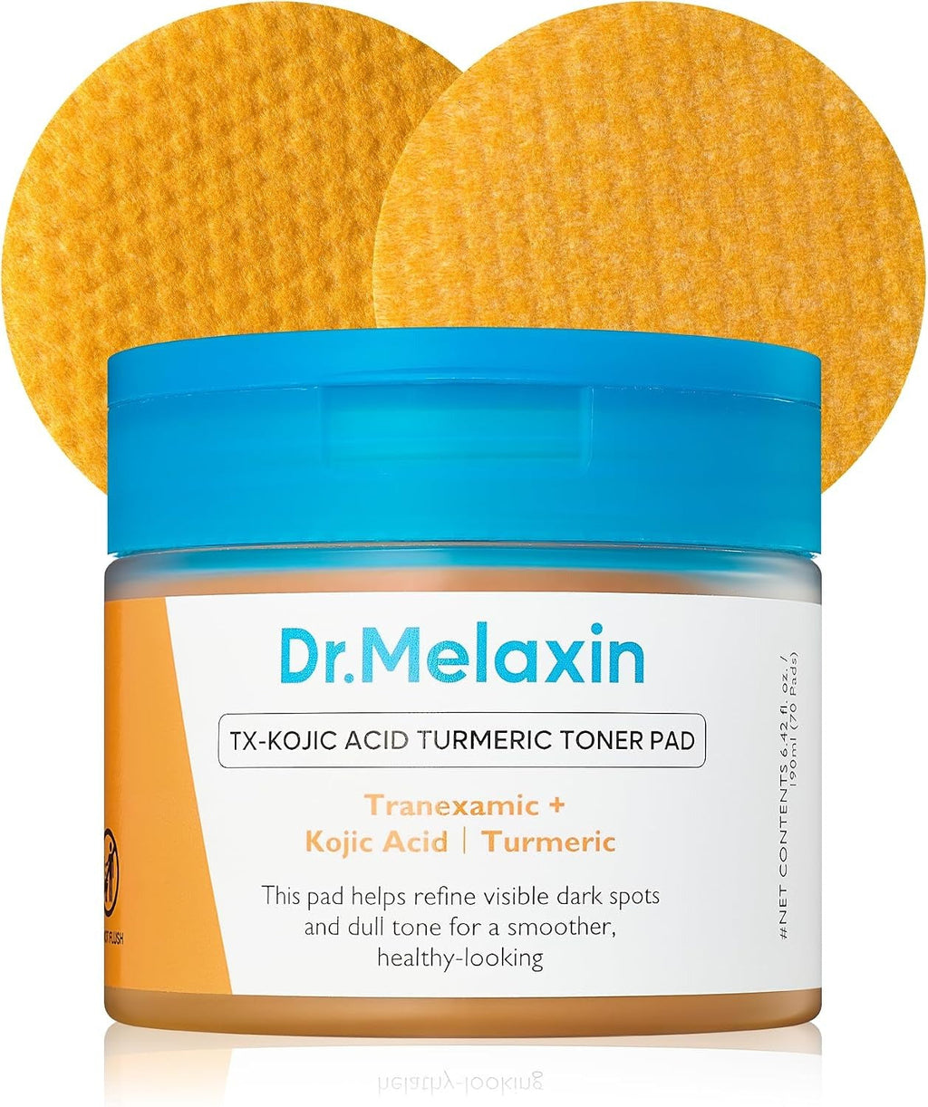 Dr.Melaxin TX Turmeric Toner Pads, 70 Sheets, Tranexamic Acid, Kojic Acid, Turmeric — 7