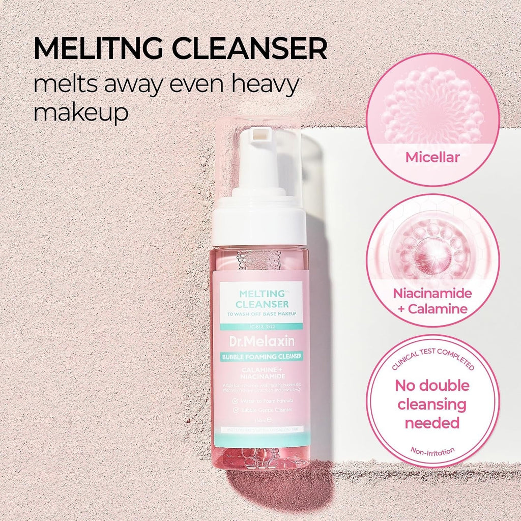 Dr. Melaxin Melting Bubble Cleanser – 2-in-1 Makeup Remover + Face Wash — 1