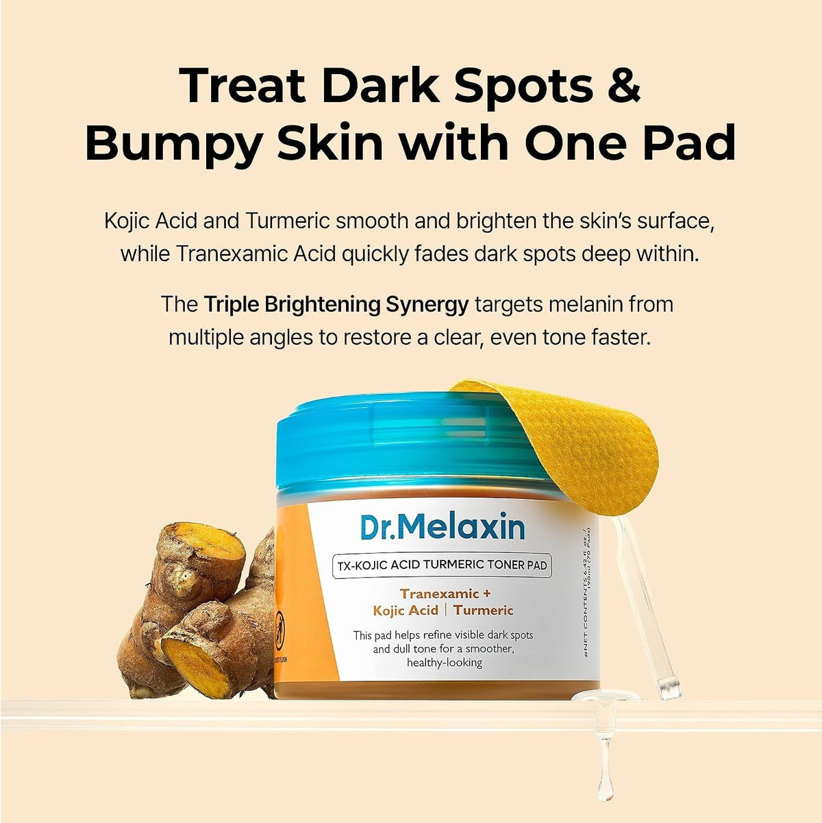 Dr. Melaxin TX Turmeric Toner Pads — 70 Sheets