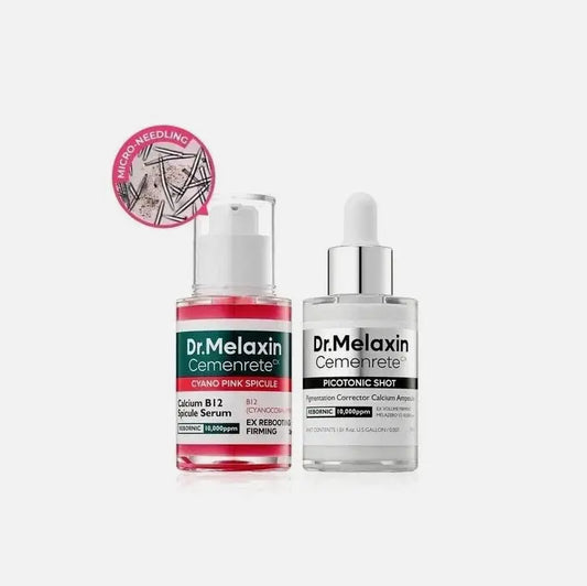Dr. Melaxin Cemenrete Cyano Pink Spicule Serum with Calcium — Two-Piece Set